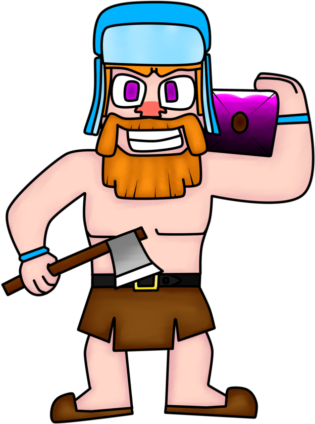 Lumberjack Of Clash Royale By Junior3dgamesofficia - Clash Royale Lumberjack (913x875)