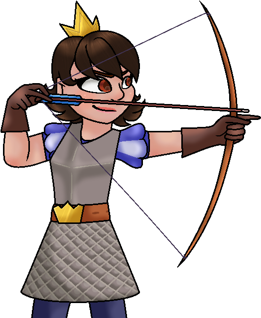 Clash Royale Princess By Ilikepenguinsforever - Princess Bow Clash Royale (586x686)