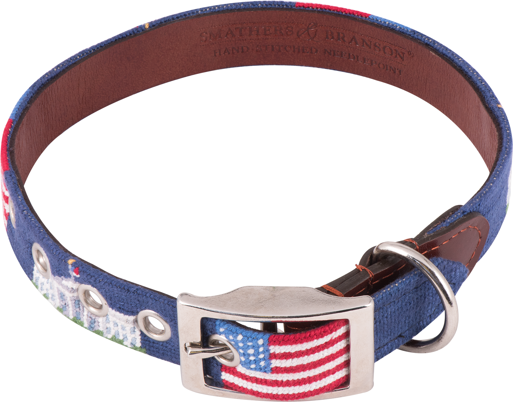Smathers & Branson Needlepoint White House S/m Dog - Belt (1999x1476)