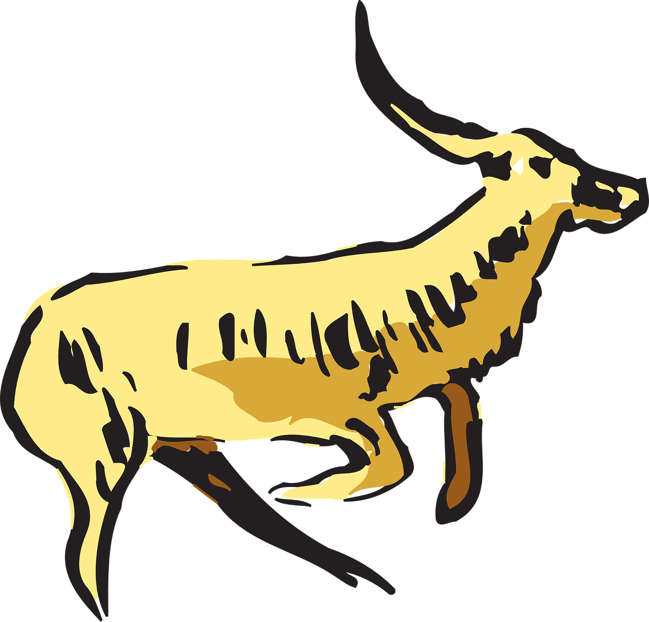 Antelope - Clip - Art - Animals Clipart (1280x1226)