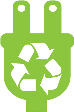 Electronic Recycling - Recycle White Icon Png (325x425)