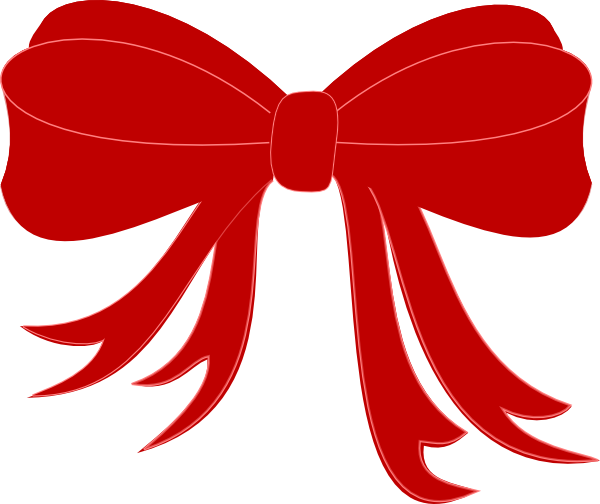 Red Bow Clipart - Christmas Bow Clip Art (600x504)