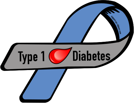 Type 1 Diabetes Proceeds Benefit Dri Thanks To A Diabetes - Type 1 Diabetes Ribbon (455x350)