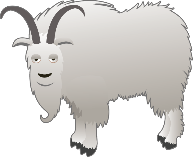 Goat Clipart Four - Mountain Goat Clipart (665x543)