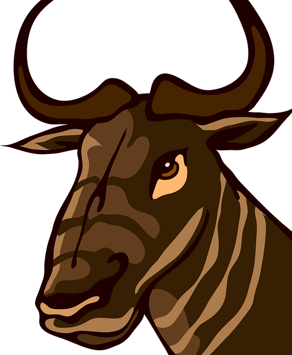 Goat Face Cliparts - Custom Angry Gnu Shower Curtain (592x720)
