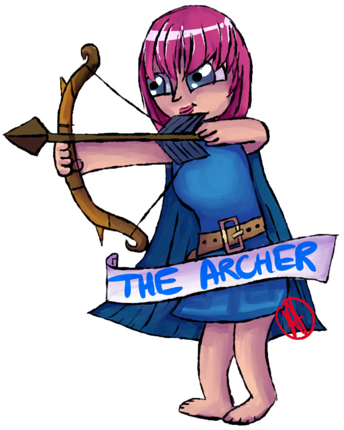 Archer From Clash Royale By Nanocome09 - Cartoon (753x1062)