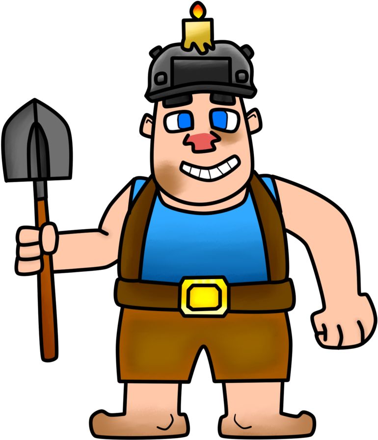 Miner Of Clash Royale By Junior3dgamesofficia - Cartoon (865x923)