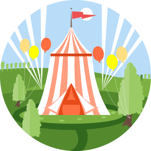 Popup Screen Tent - Circus (512x512)