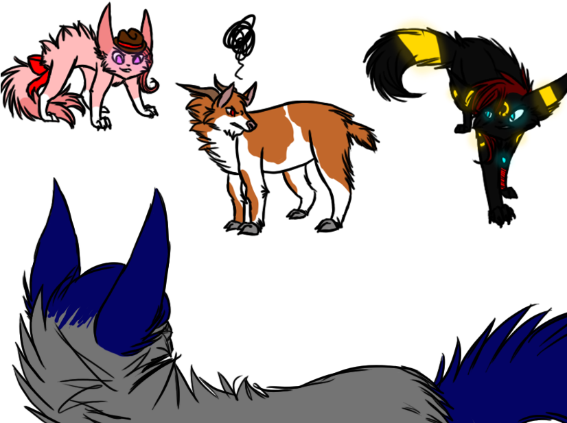 3 Girls, 1 Goat By Umbreonlover162 - Cartoon (825x675)