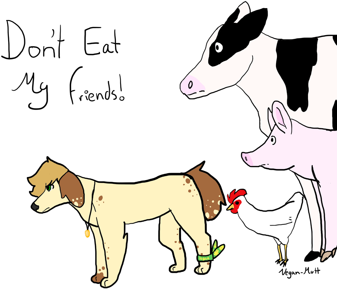 Don't Eat My Friends By Veganempress - Old English Terrier (1200x1008)