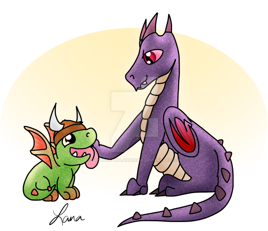 A Proud Parent By Scytheaandlanarkine - Baby Dragon Fan Art Clash Royale (1024x768)