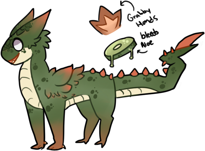 Succulent Dragon [ota - Cartoon (747x565)