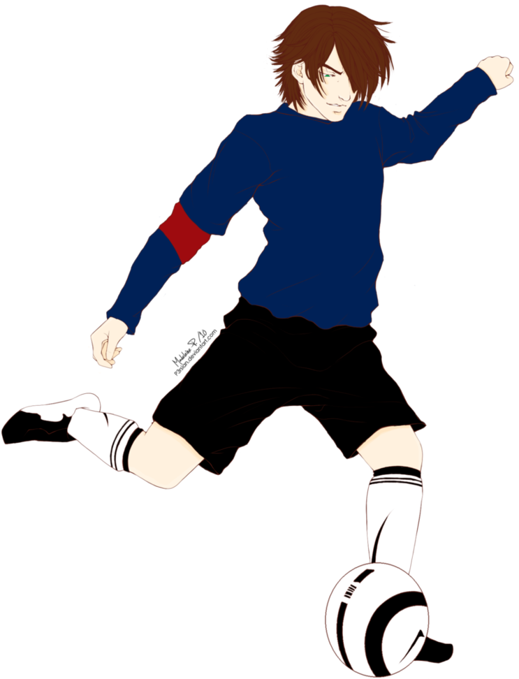Man Playing Soccer - Soccer Man Png (809x987)
