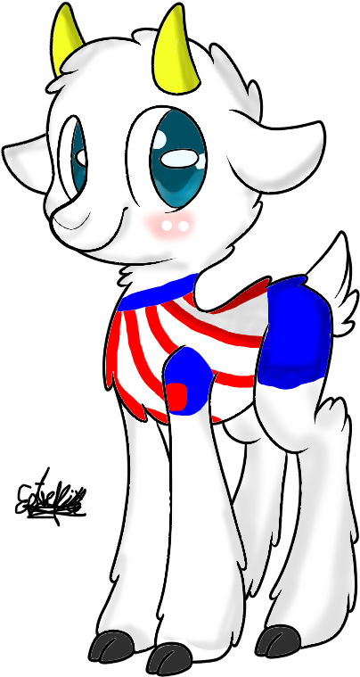 Cute Chivas The Goat By Pasword15703 - Chiva Kawaii (481x815)