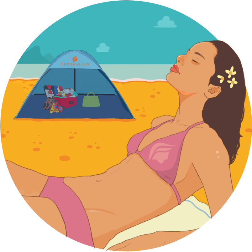 How To Setup, Fold And Keep Your Beach Tent - Illustration (1000x1050)