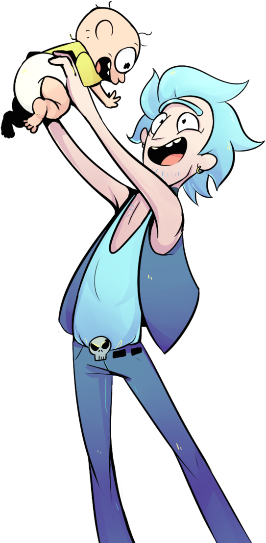 Young Rick With Baby Morty By Spanish-scoot - Baby Morty Rick And Morty (711x1125)