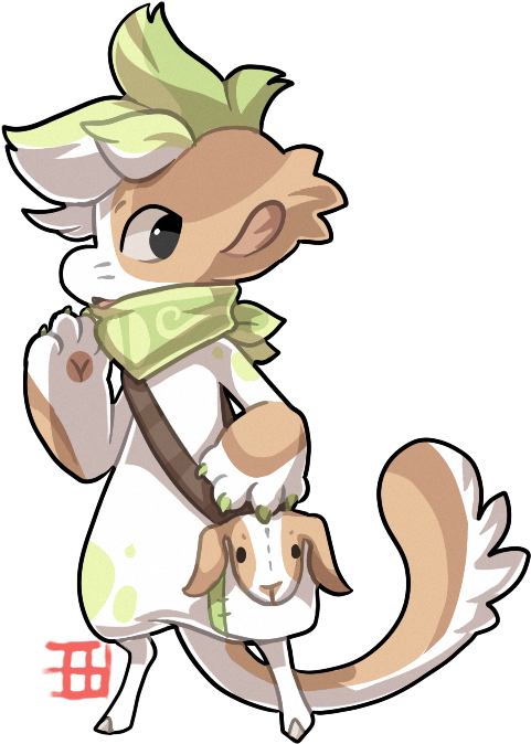 Boer Goat By Griffsnuff - Cartoon (494x684)