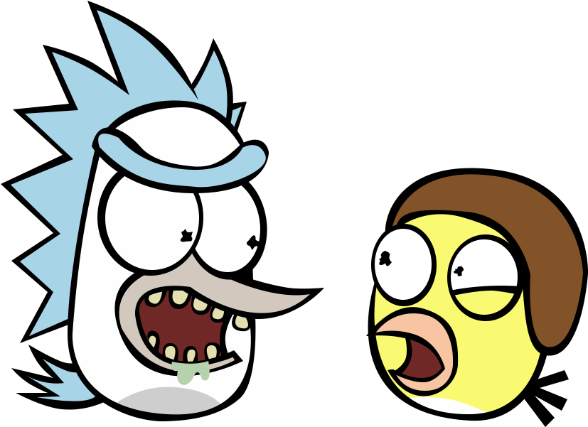 What If Rick And Morty Are Angry Birds By Ekarasz - Rick And Morty Angry Birds (849x628)