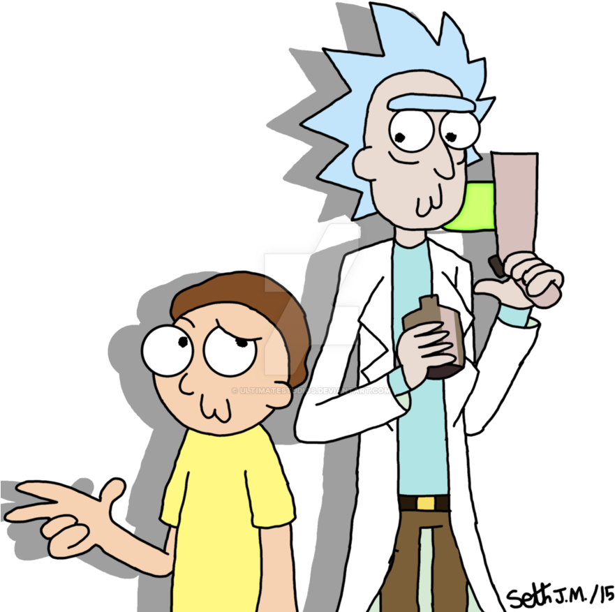 Rick And Morty By Ultimatestudios - Cartoon (891x896)