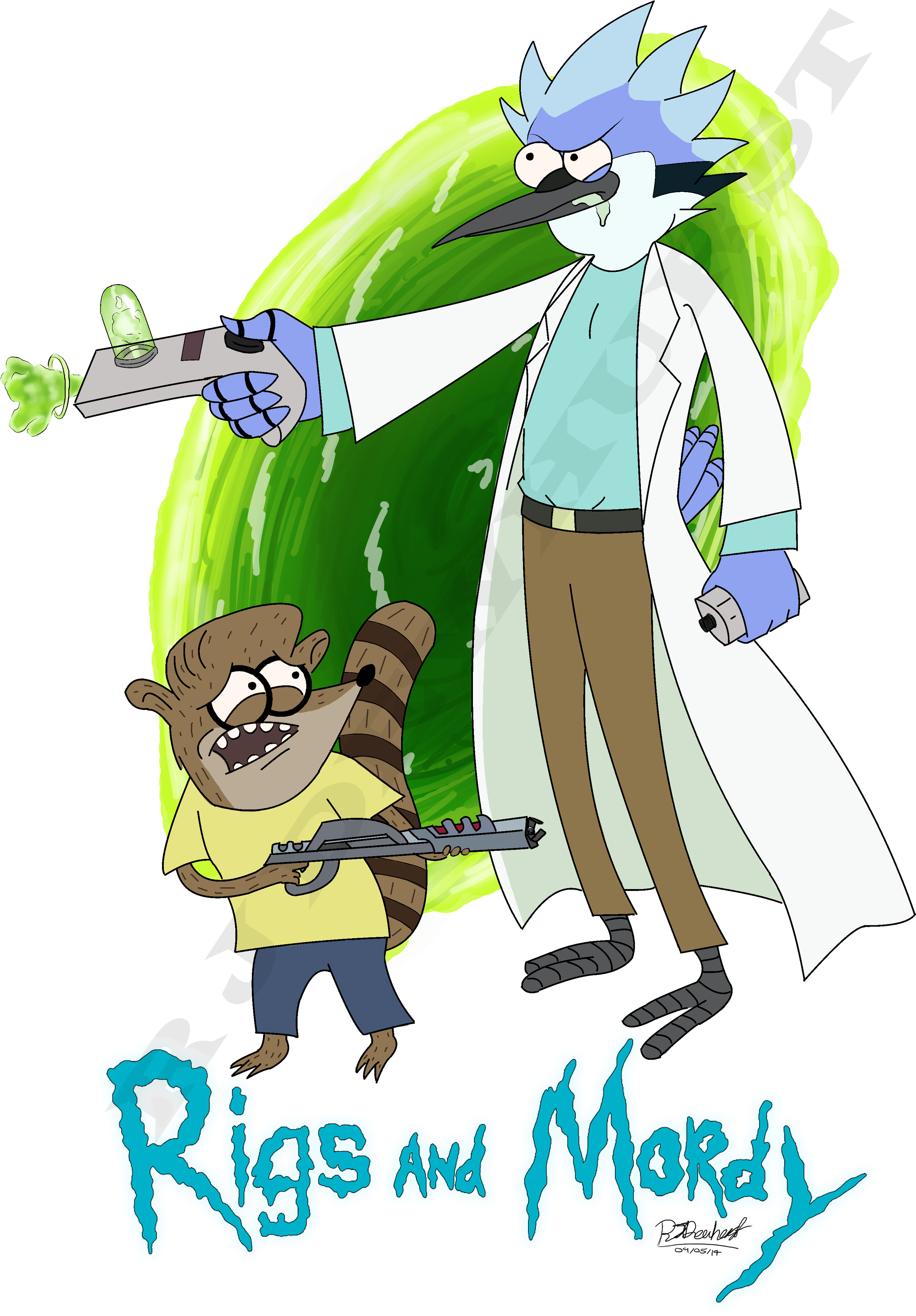 Rigs And Mordy By Doe-jo - Art Of Rick And Morty (3508x4961)