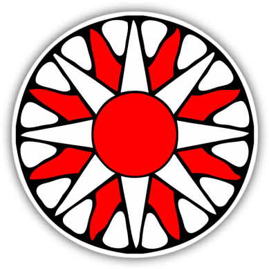 Inca Sun Bumper Sticker - Spinning Designs Inc (400x400)