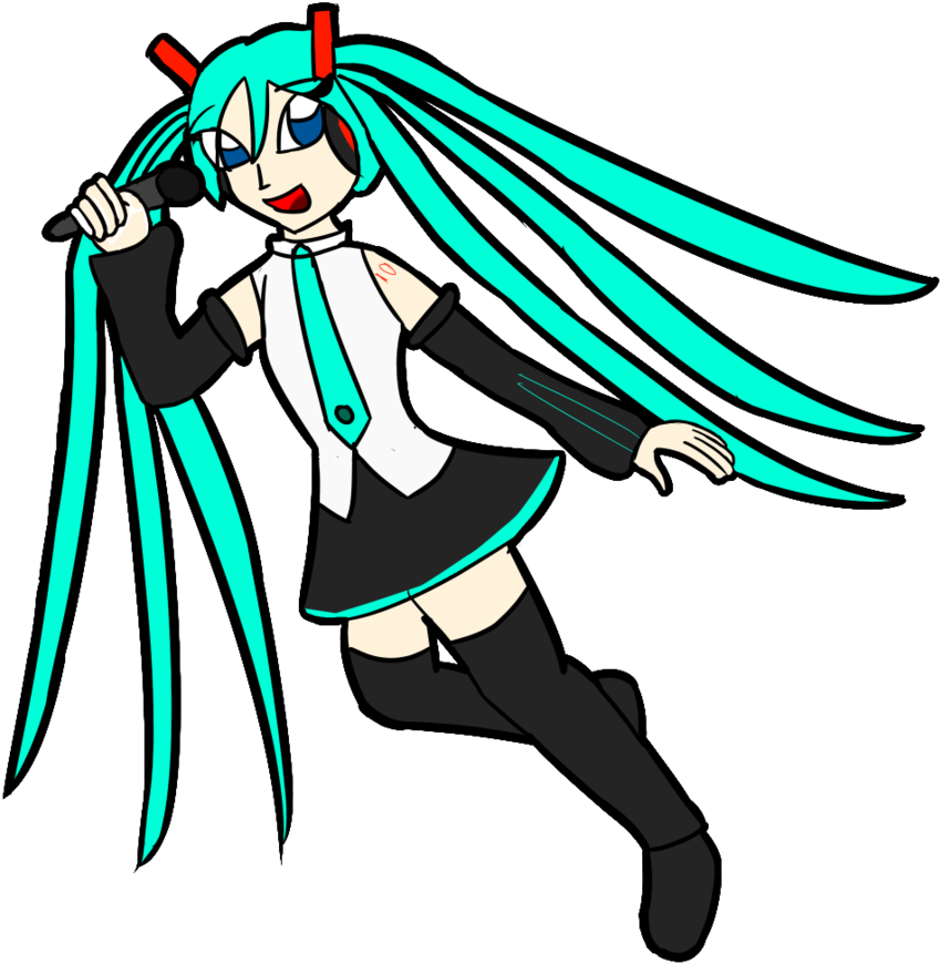Hatsune Miku By Xelaalex - Cartoon (894x894)