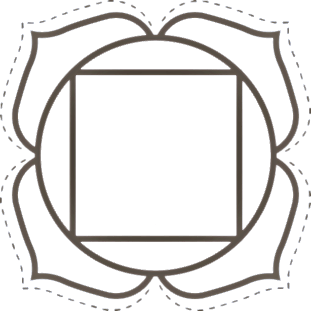 Wisdom Symbolical Geometrical Graphics Also Known As - Free Root Chakra Vector (614x614)