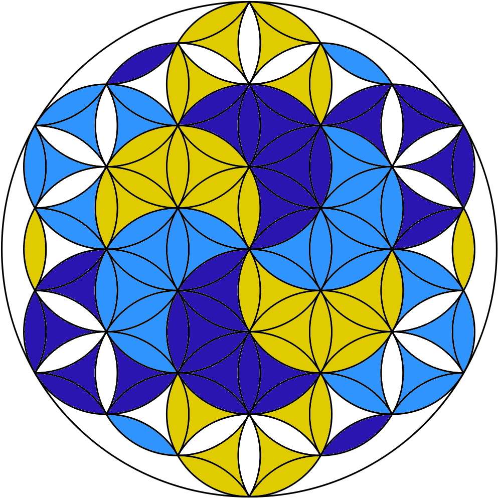 How To Draw A Flower Of Life With Only A Compass - Sacred Geometry (1000x1000)