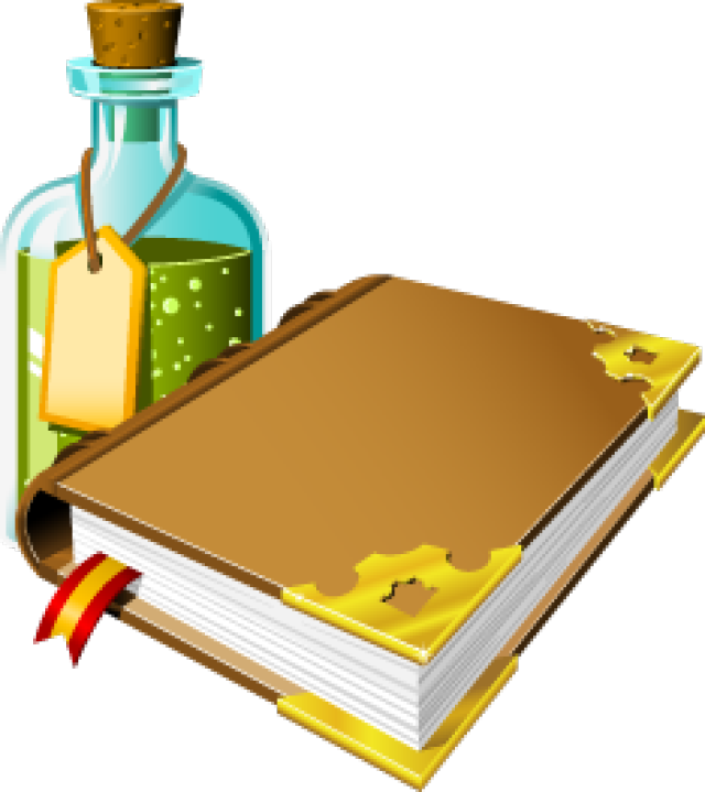 Fix Up House Clipart - Witch Spell Book Clipart (640x719)