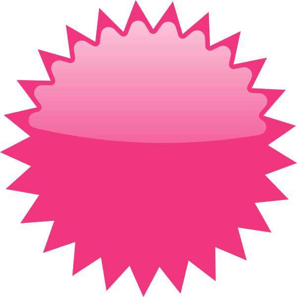 Badge Cj Clip Art At Clker - Pink Badge Png (600x600)