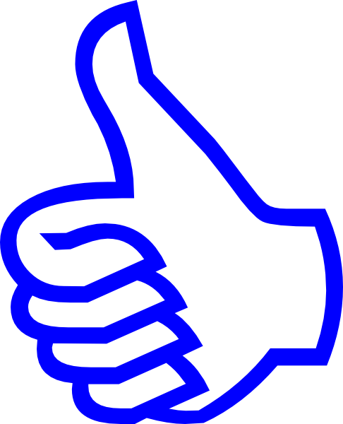 Blue Thumbs Up Clipart (486x600)