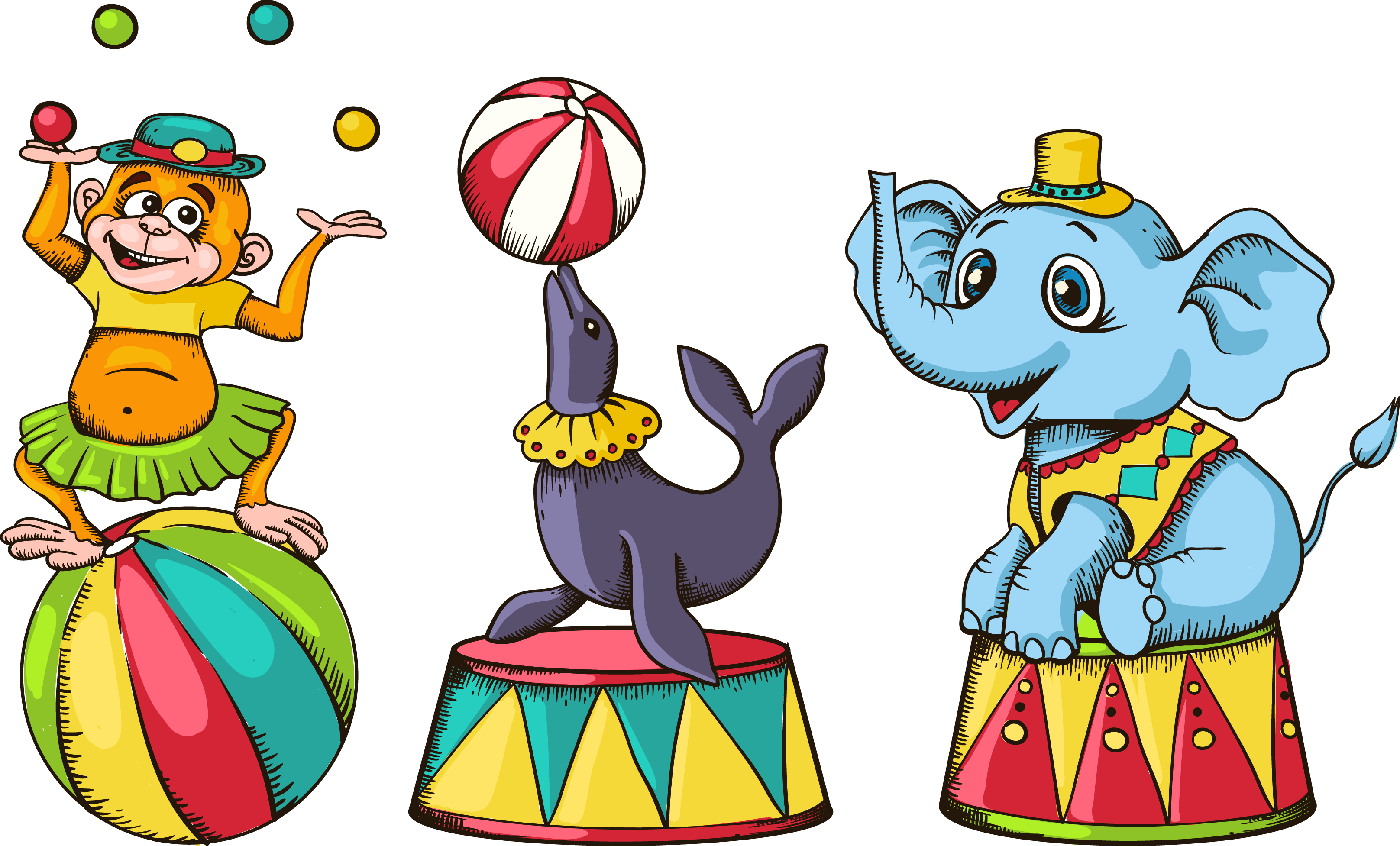 Circus Cartoon Network Clown - Circus Cartoon Transparent (3233x1954)