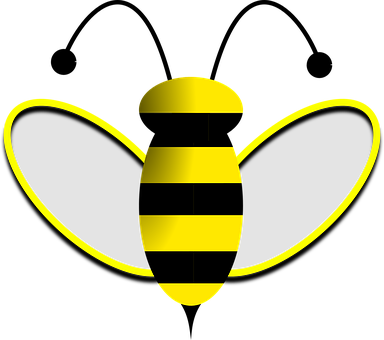 Bee Honeybee Sting Stinger Wings Insect Na - Arı Vektör Png (384x340)