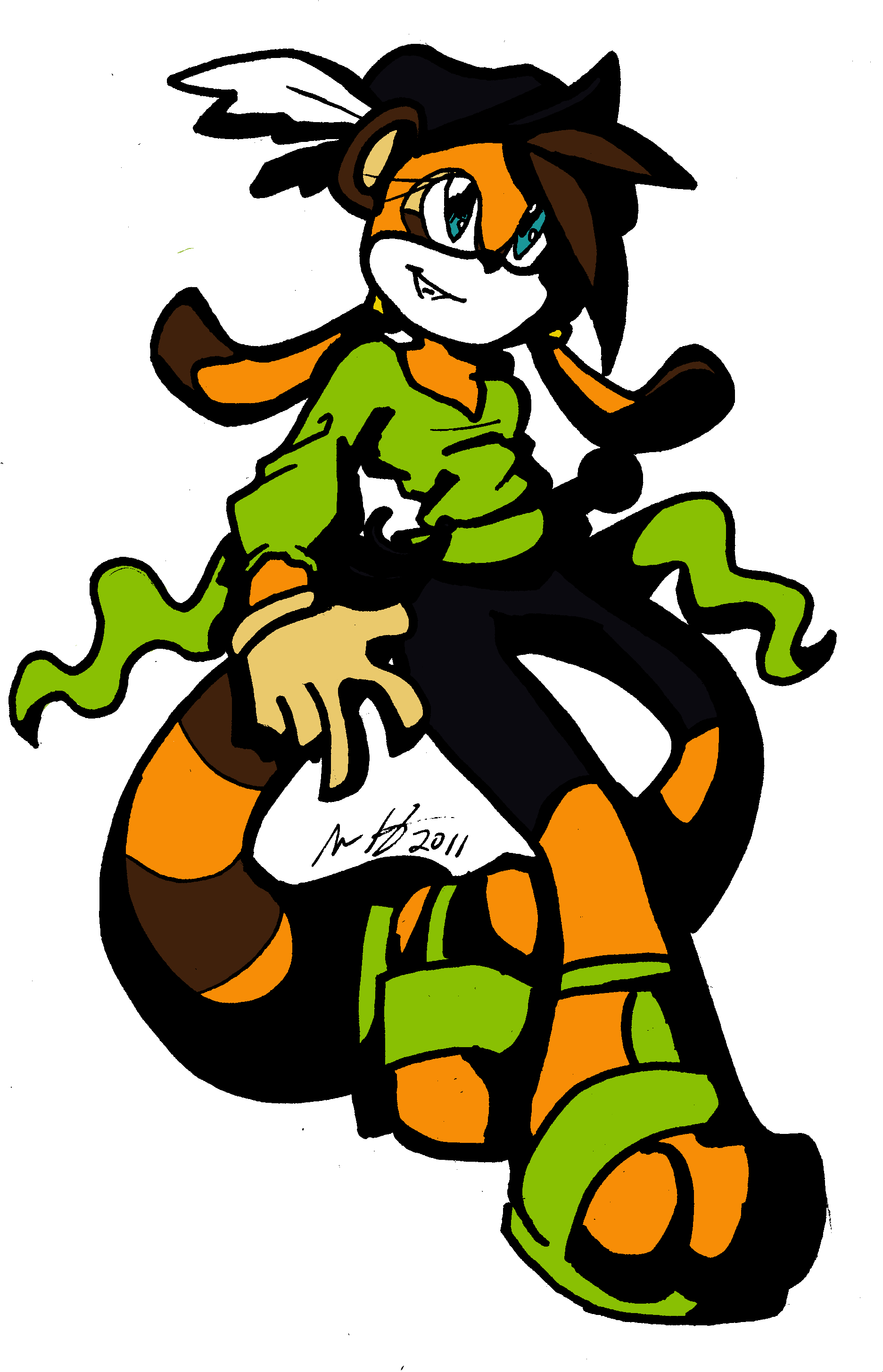 Marine The Raccoon By Maddie The Cattie - Dragon Ball X Bape (1969x3017)