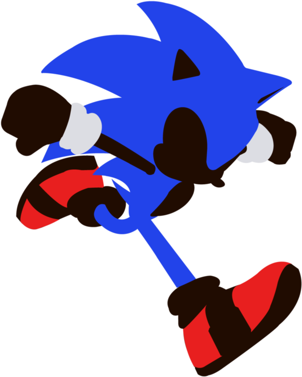 Sonic - Silhouette Sonic The Hedgehog (894x894)
