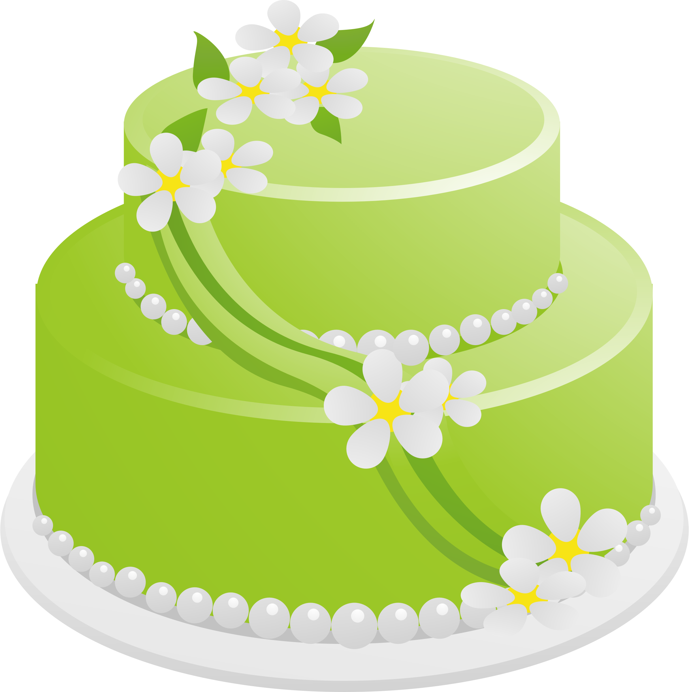 Birthday Cake On Fire Clipart Download - Birthday Cake Green (2390x2400)