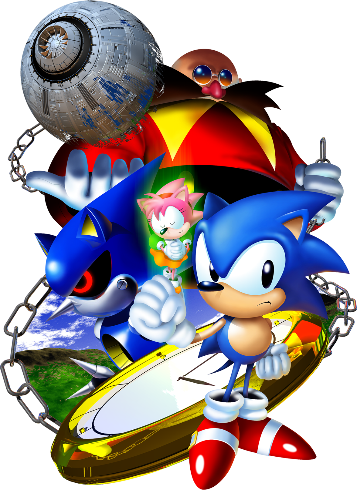 View Samegoogleiqdbsaucenao Sonic Cd Pc Clean , - Sonic Cd Official Art (1176x1616)