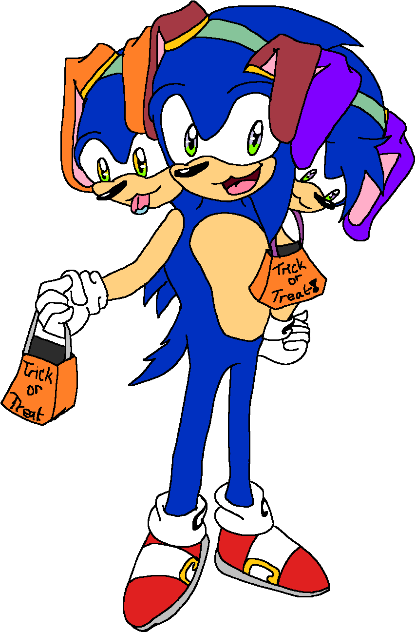 Winxsonicfan12 14 8 Cerberus Sonic [halloween] By Winxsonicfan12 - Sonic The Hedgehog (912x1356)