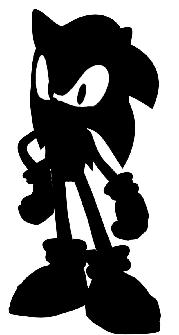 Sonic Silhouette By Sonicxhero4 On Deviantart - Sonic Silhouette (655x1221)