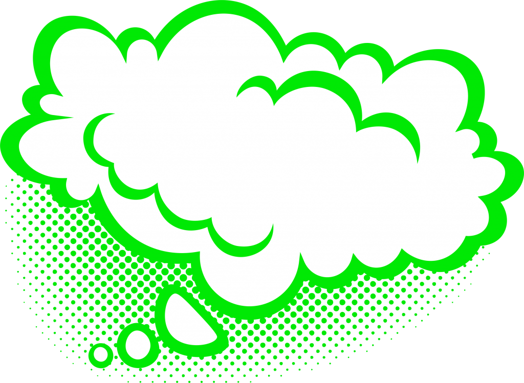 Bright Green Empty Comic Bubbles Clipart Png Image - Portable Network Graphics (1024x749)