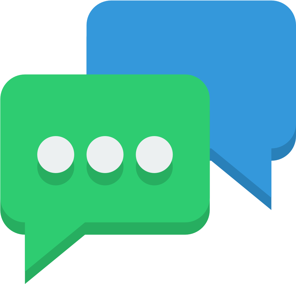 Bubbles Alt Icon - Chat Bubble Icon Flat - (1024x1024) Png Clipart Download
