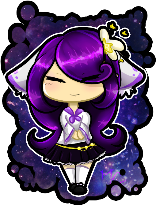 Galaxy Girl By Ailour - Drawing (609x713)