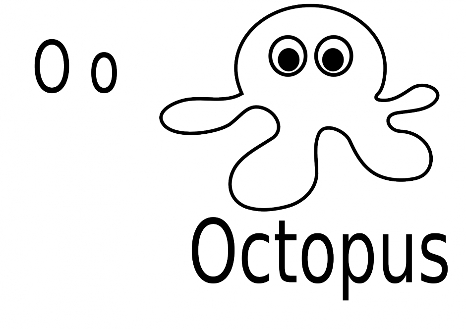 Cartoon Octopus For Coloring Book Stock Vector Izakowski - O For Octopus (940x664)