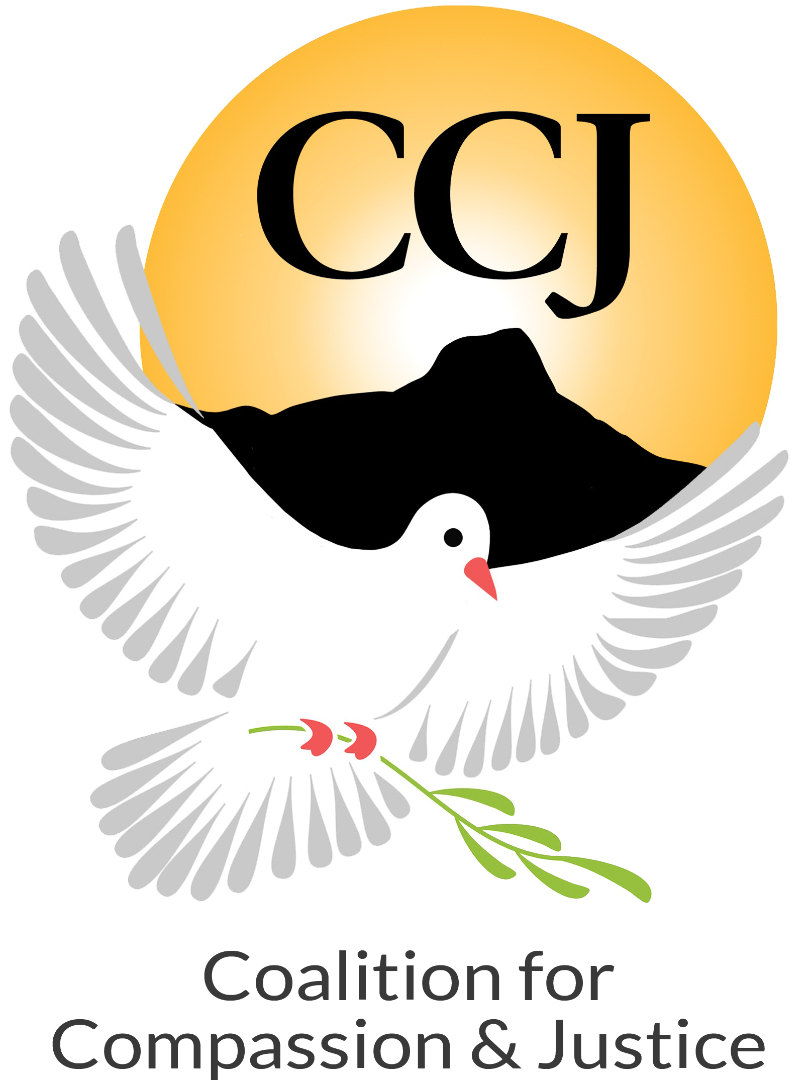 Coalition For Compassion And Justice - Dove With Olive Leaf (1613x2168)