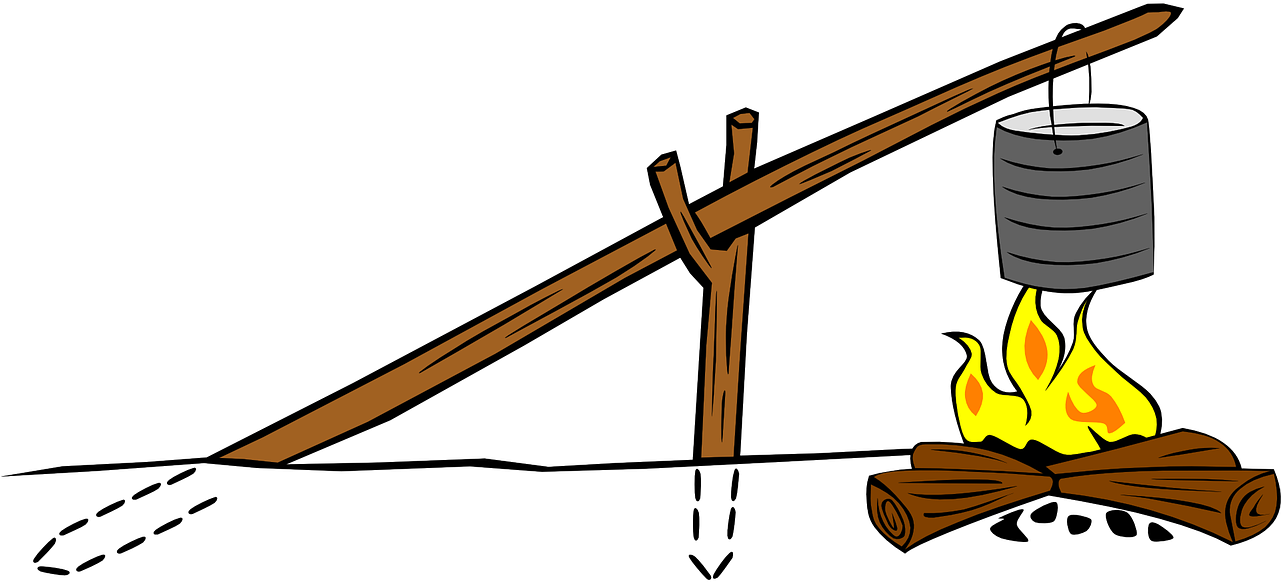 Cooking Fire Crane Camp Png Image - Simplest Crane (1280x640)
