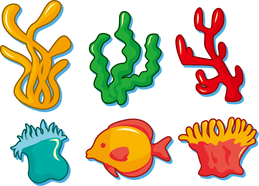 Coral Reef Euclidean Vector Seaweed - Coral Reef Euclidean Vector Seaweed (985x708)