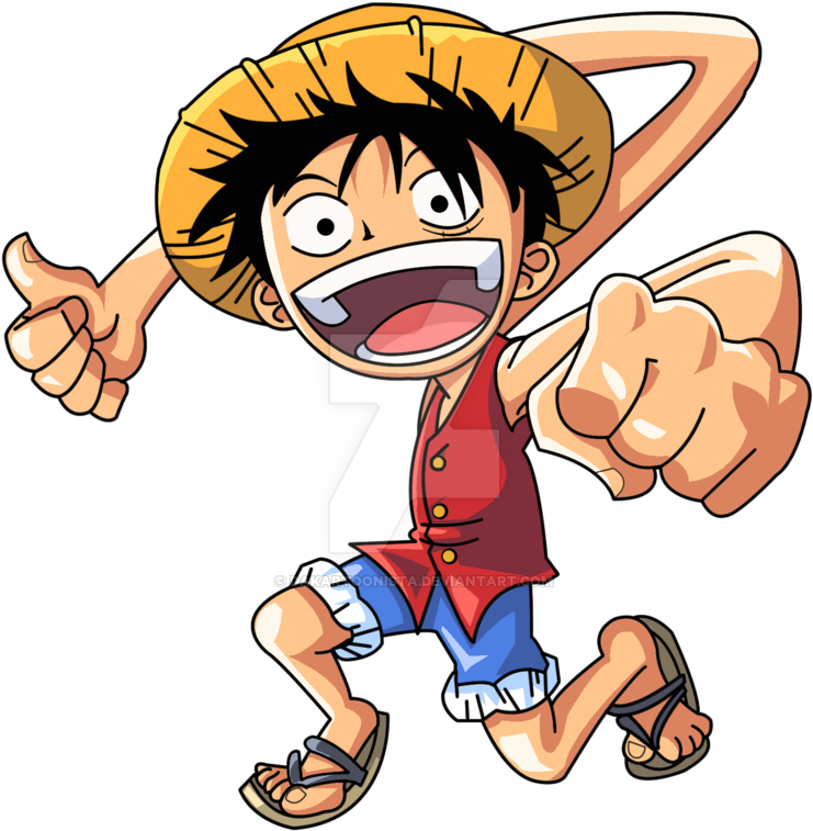 My Chibi Anime Drawing - Luffy Chibi Png (800x823)