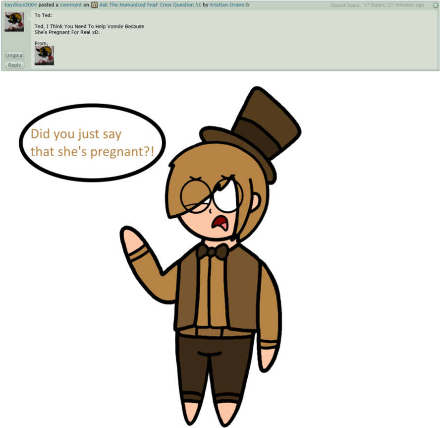 Ask The Humanized Fnaf Crew Question 52 By Kriztian-draws - Cartoon (897x890)