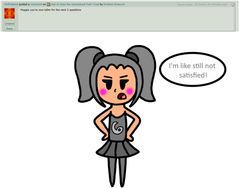 Ask The Humanized Fnaf Crew Question 20 By Kriztian-draws - Ask The Humanized Fnaf Crew (1009x792)