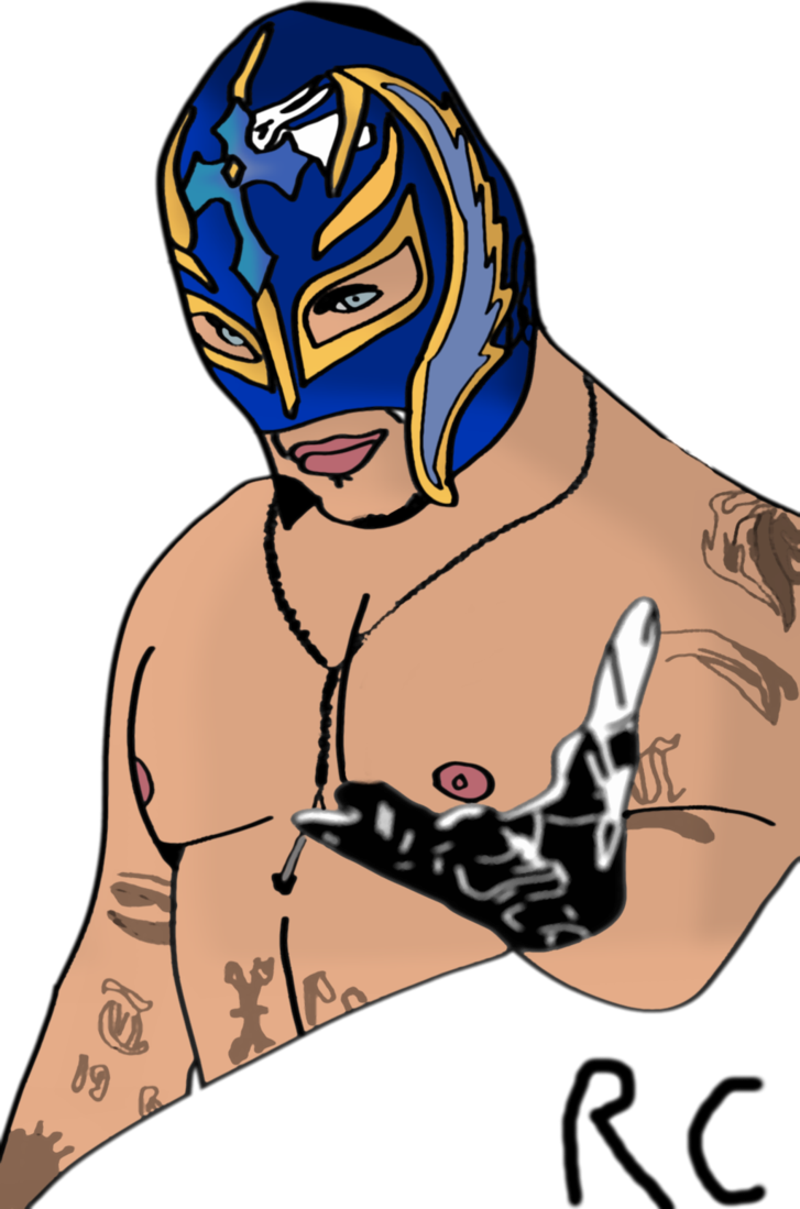 Reymysterio Wwe Old Tatto Drawing By Reycreeper - Wwe Drawings Of Rey Mysterio (727x1099)